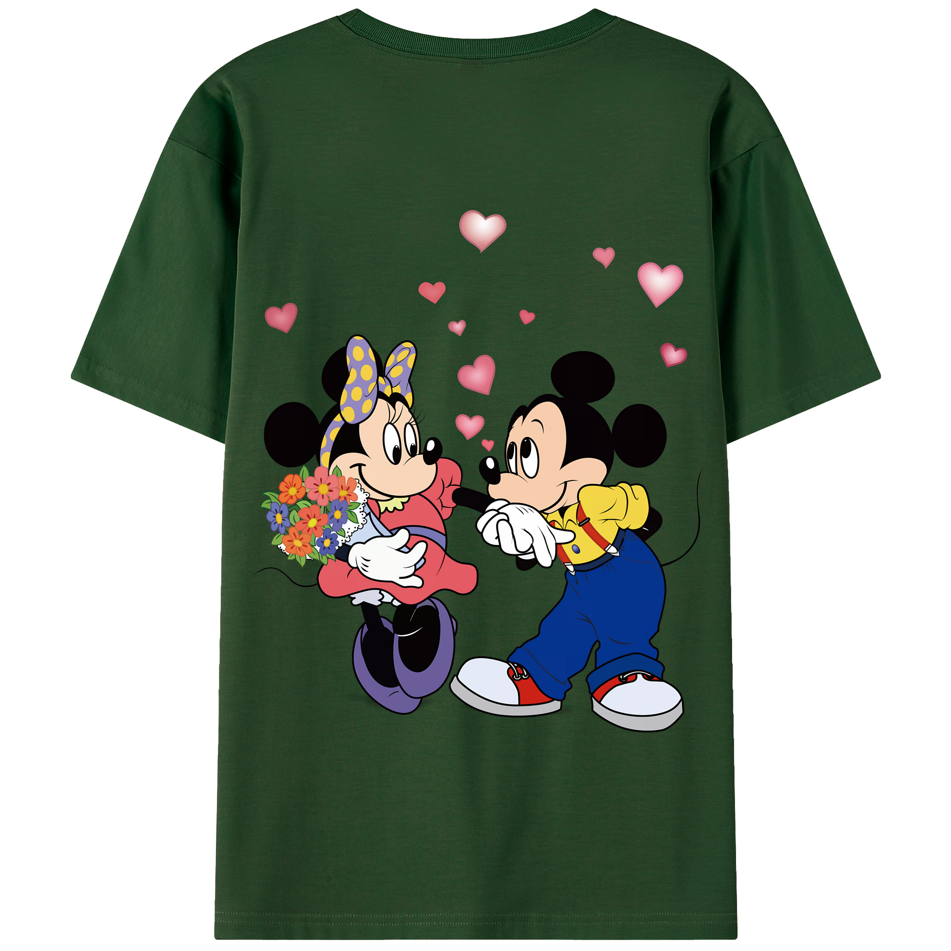 （画像用） ミッキーマウス Mickey Mouse 綿100％半袖Tシャツ（背面プリント）